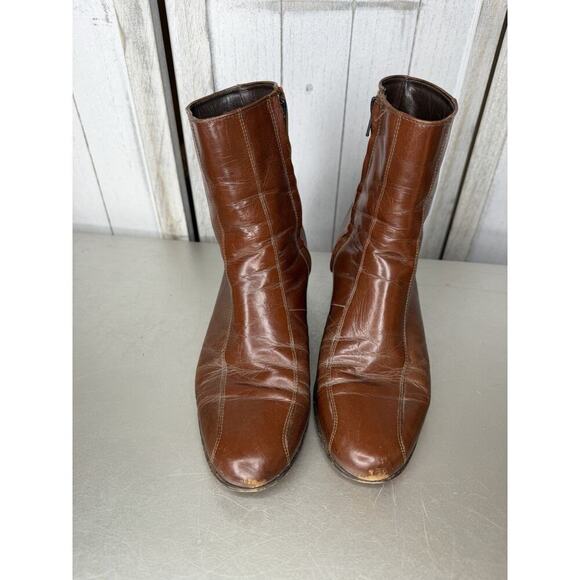Vintage Florsheim Light Brown Hazelnut Boots Quarter Length Lining 7.5 Men’s main image 6